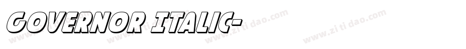 Governor Italic字体转换